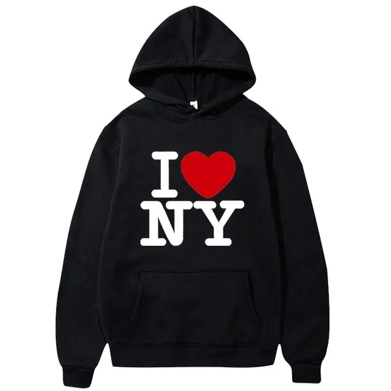Street Fashion In New York - Eu amo nova york estampado moletons