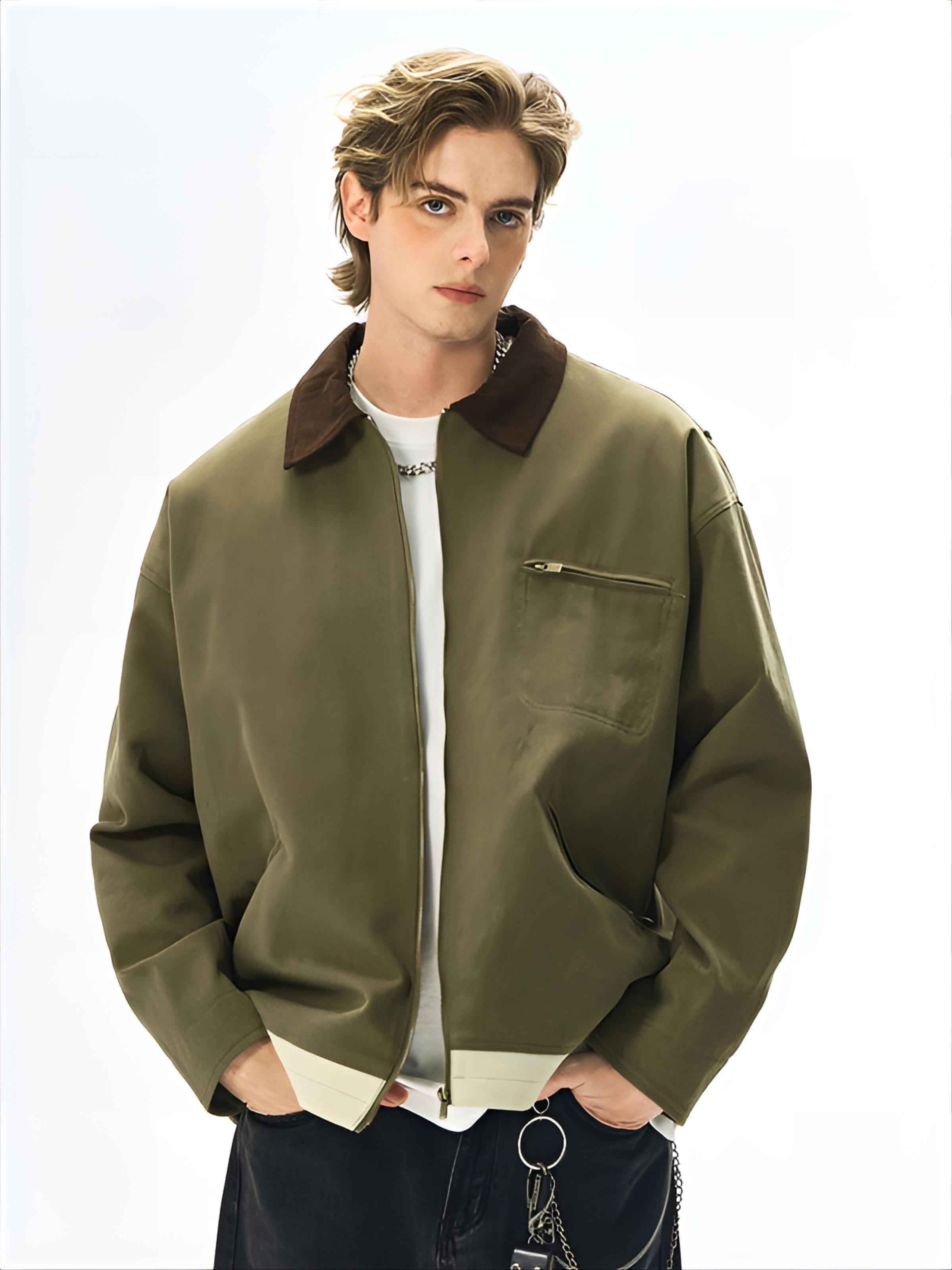 Fashion Street Night - Jaqueta Masculina: Casaco de Moda Prateado