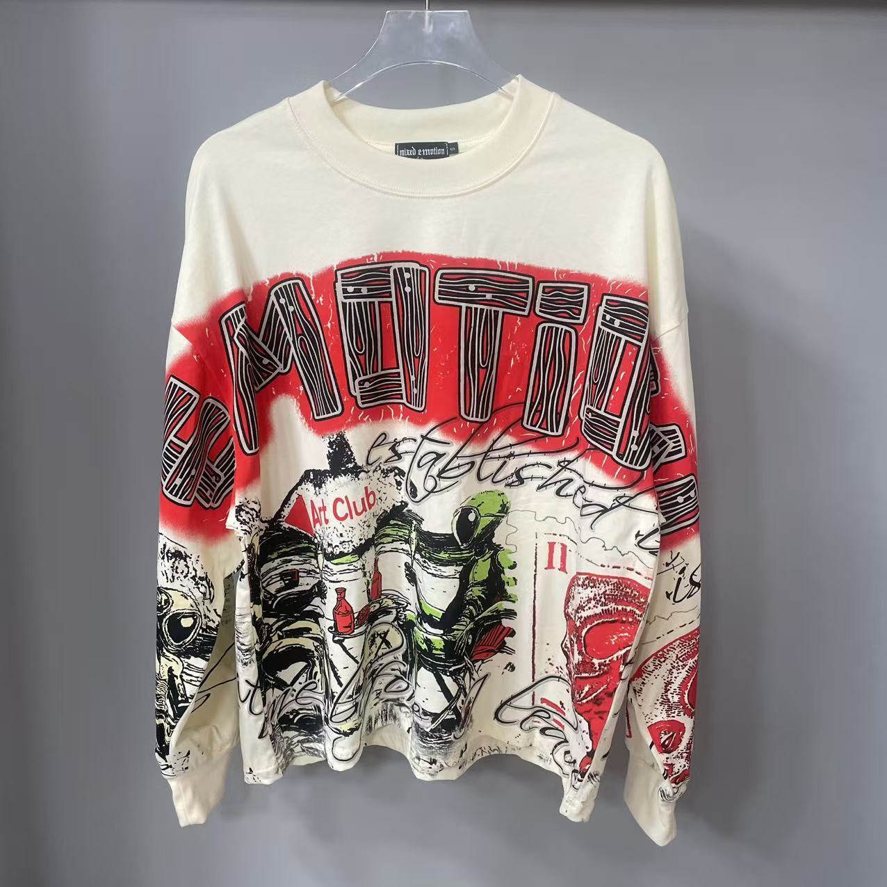 Street For Fashion - Camiseta de Manga Longa MIXED-EMOTION de