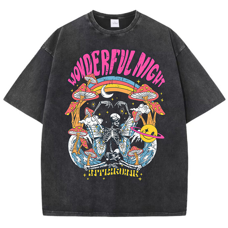 Fashion Street Night - Camisetas Femininas com Estampa Maravilhosa de