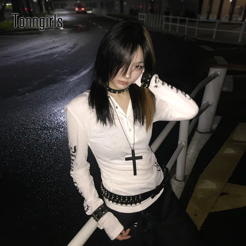 Graphic Hoodie Streetwear - Tonngirls y2k vintage t camisa feminina