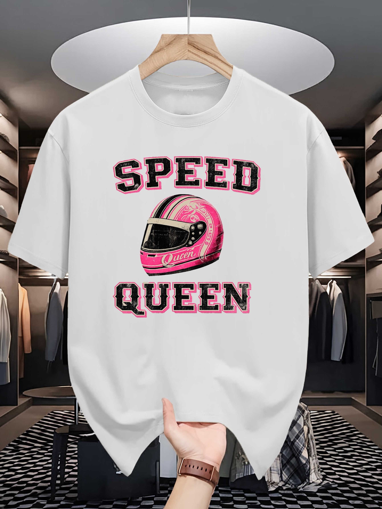 Queen Street Fashion - Camiseta Masculina de Algodão com Estampa