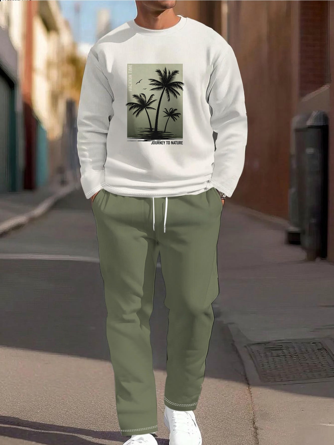 Street Fashion Style - Conjunto Masculino de Calça e Camisa