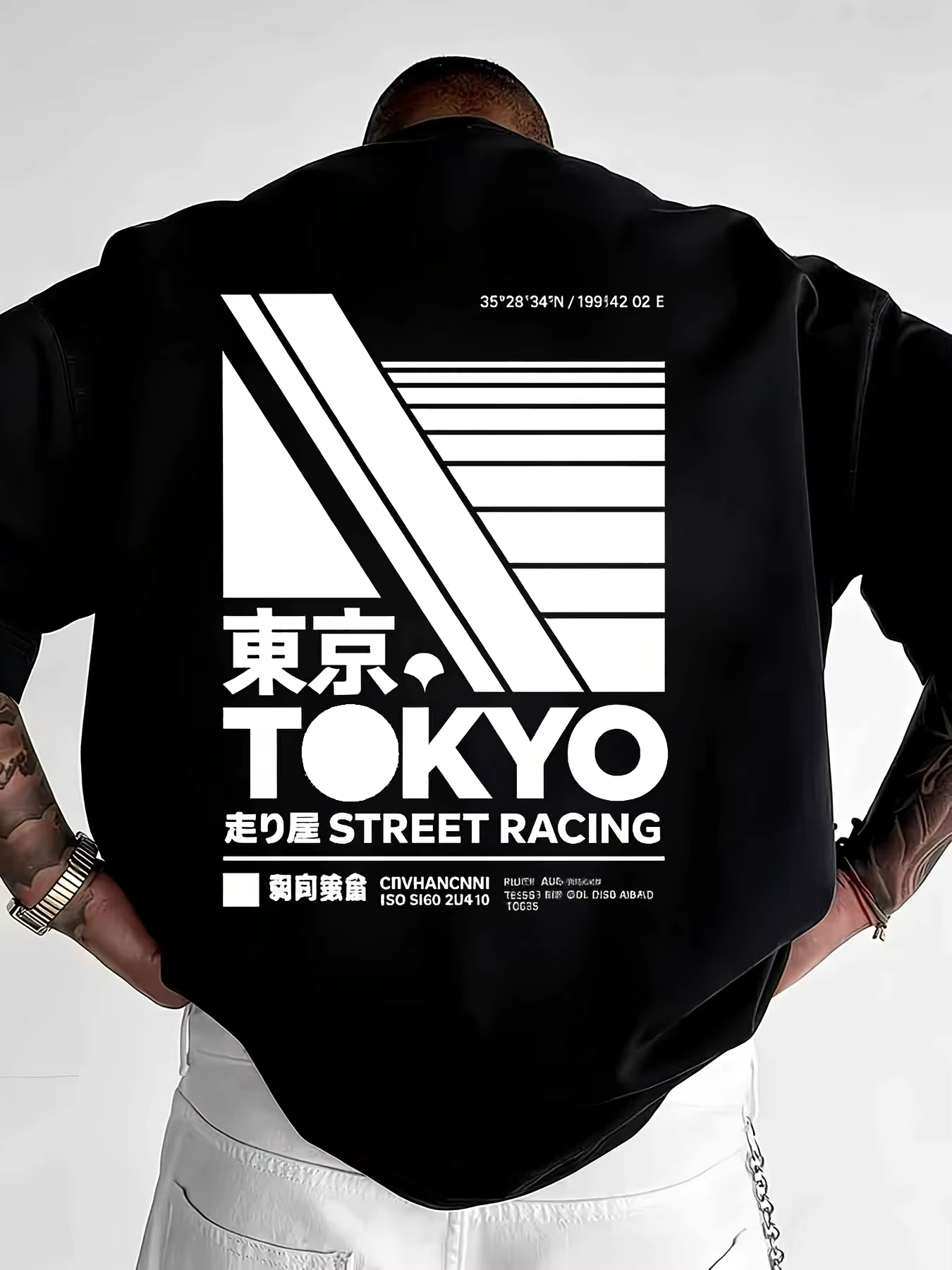 Street Fashion In Tokyo - Camiseta Estampada Estilo Urbano Japonês de