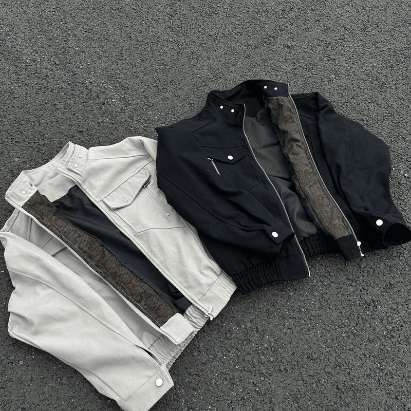 Fashion Street Night - Jaqueta Masculina com Capuz, Curta e