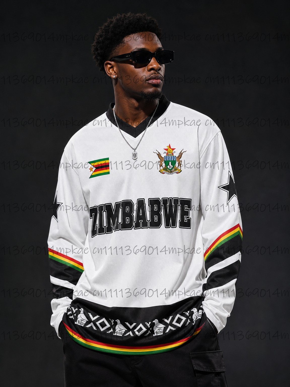 Street For Fashion - Camiseta Masculina de Manga Longa com
