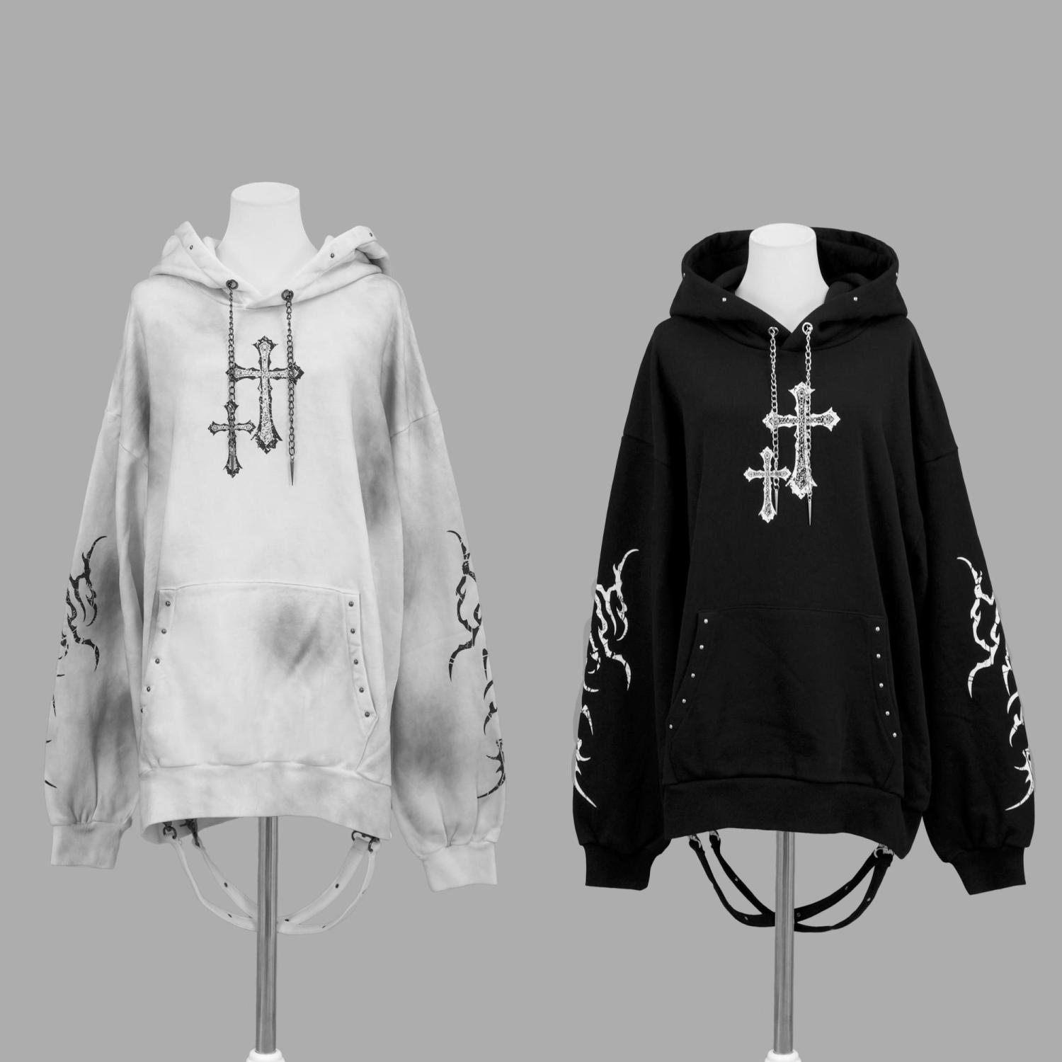 Nova subcultura gótico elegant - Graphic Hoodie Streetwear avaliação e preço
