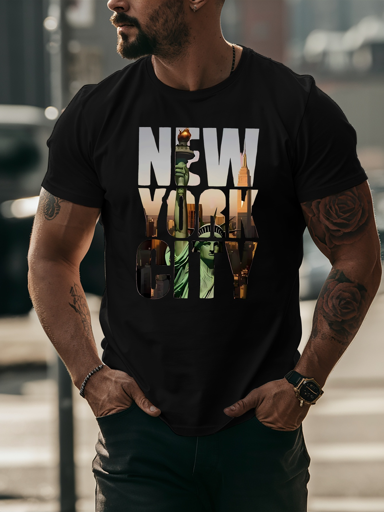 Camiseta Amarela Masculina com - Street Fashion In New York avaliação e preço