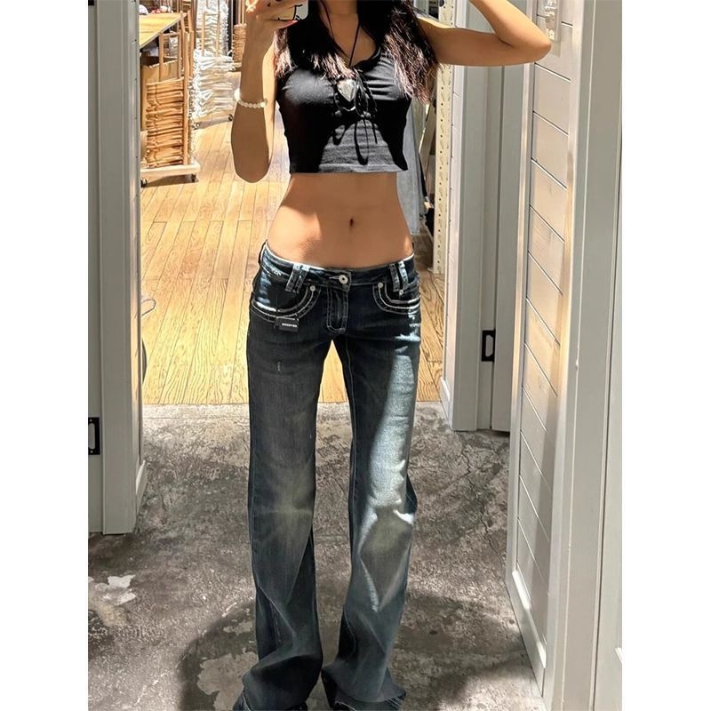 Bootcut jeans feminino y2k mod - Street Fashion Week avaliação e preço