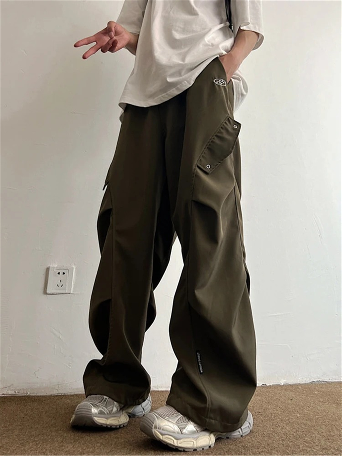 Calças Cargo Pretas para Homen - Cargo Pant Wide avaliação e preço