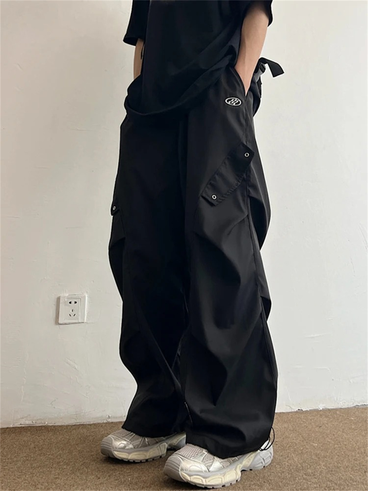 Calças Cargo Pretas para Homen - Cargo Pant Wide avaliação e preço
