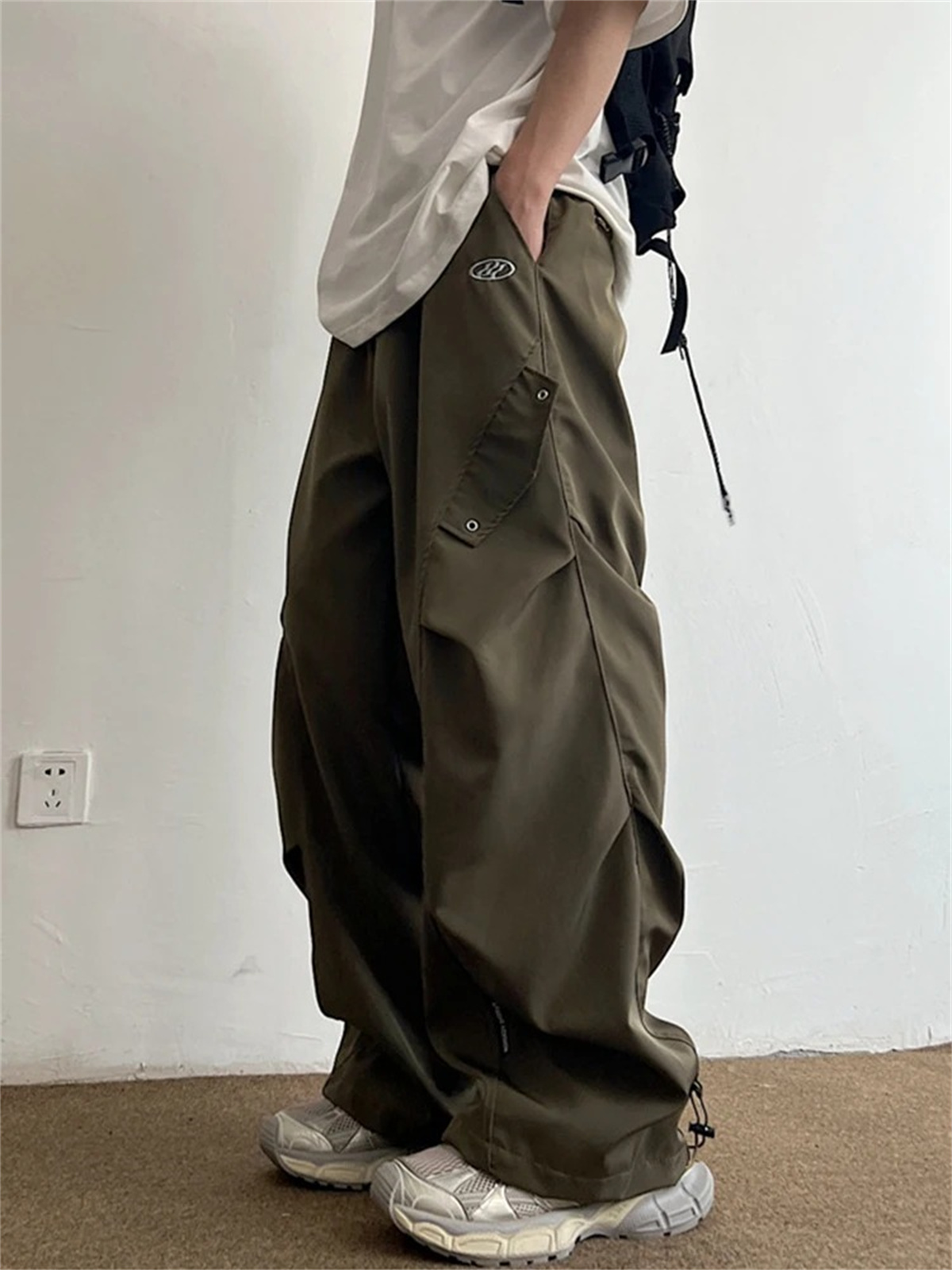 Calças Cargo Pretas para Homen - Cargo Pant Wide avaliação e preço
