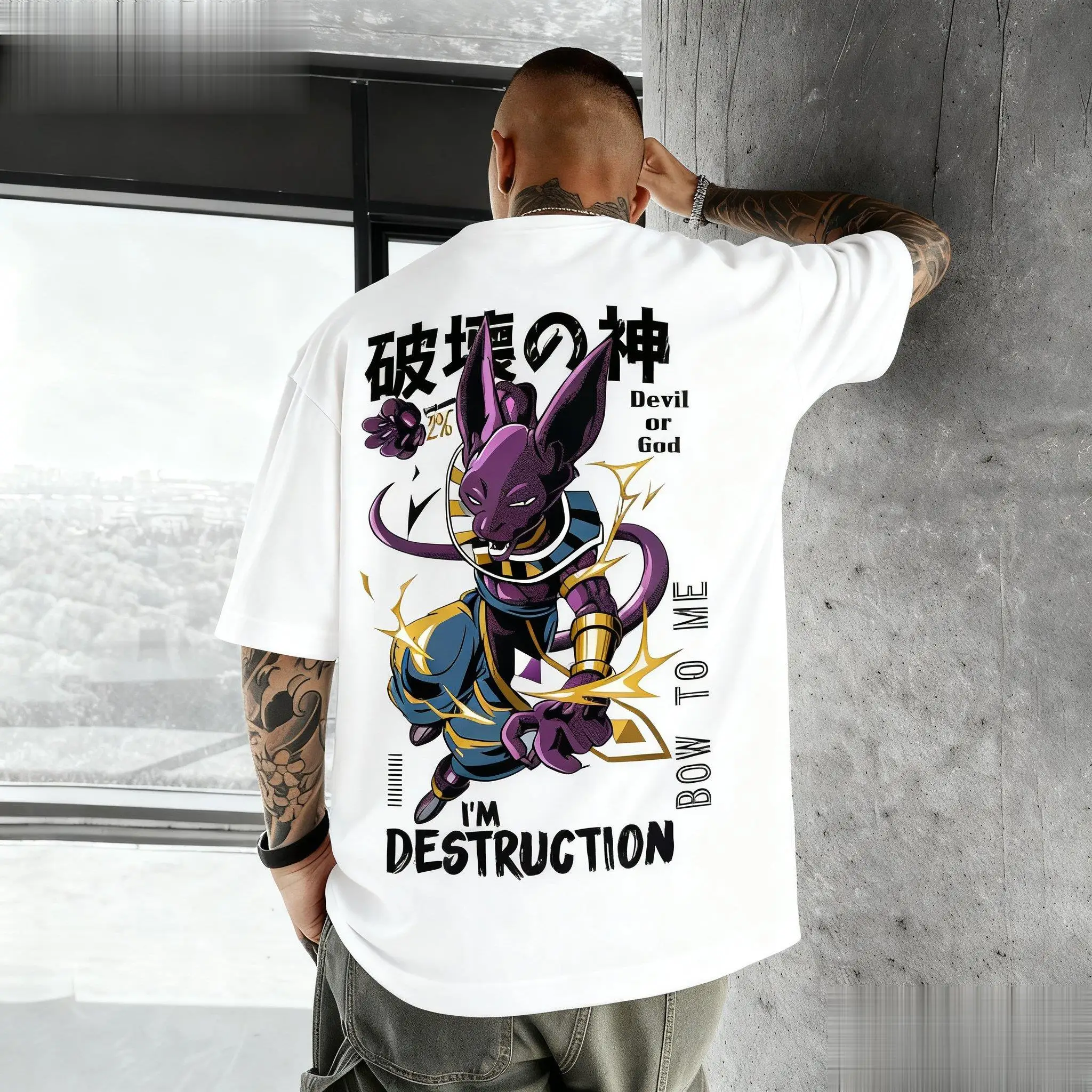 Dragon ball beerus anime gráfi - Street Fashion Magazine avaliação e preço