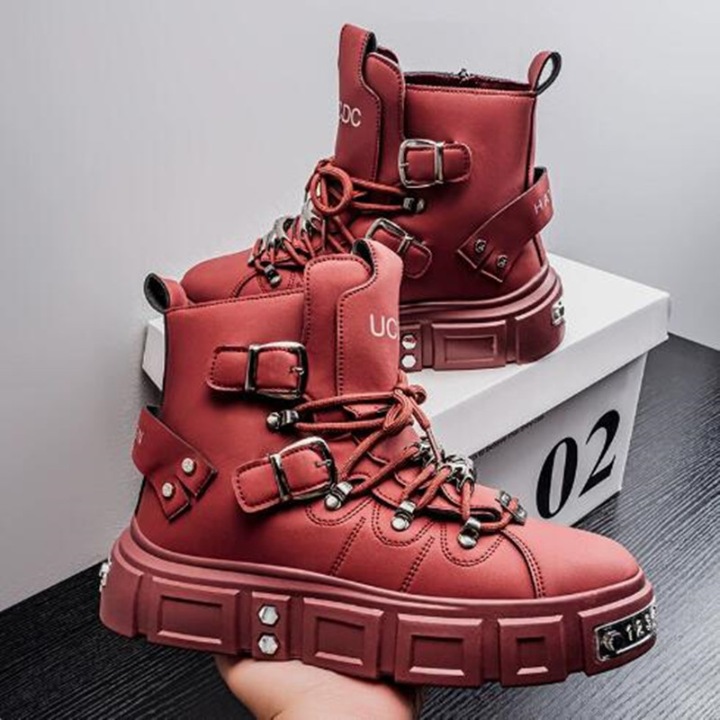 Tênis de cano alto preto com r - Street Fashion Luxury avaliação e preço