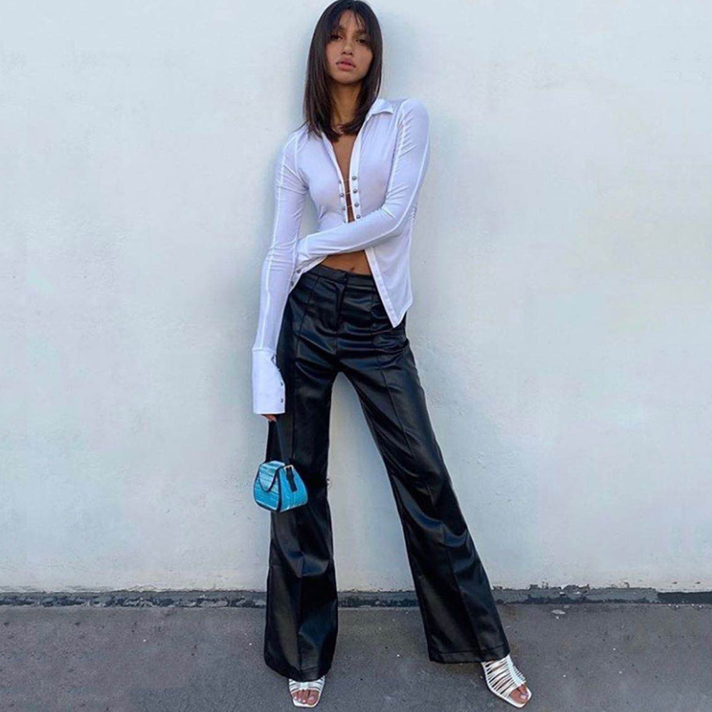 Calças de Couro Pretas de Cint - Street Fashion Week avaliação e preço