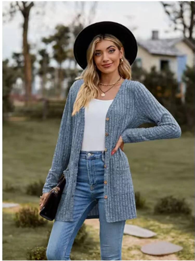 Botão cor sólida manga comprid - Street Fashion Taiwan avaliação e preço