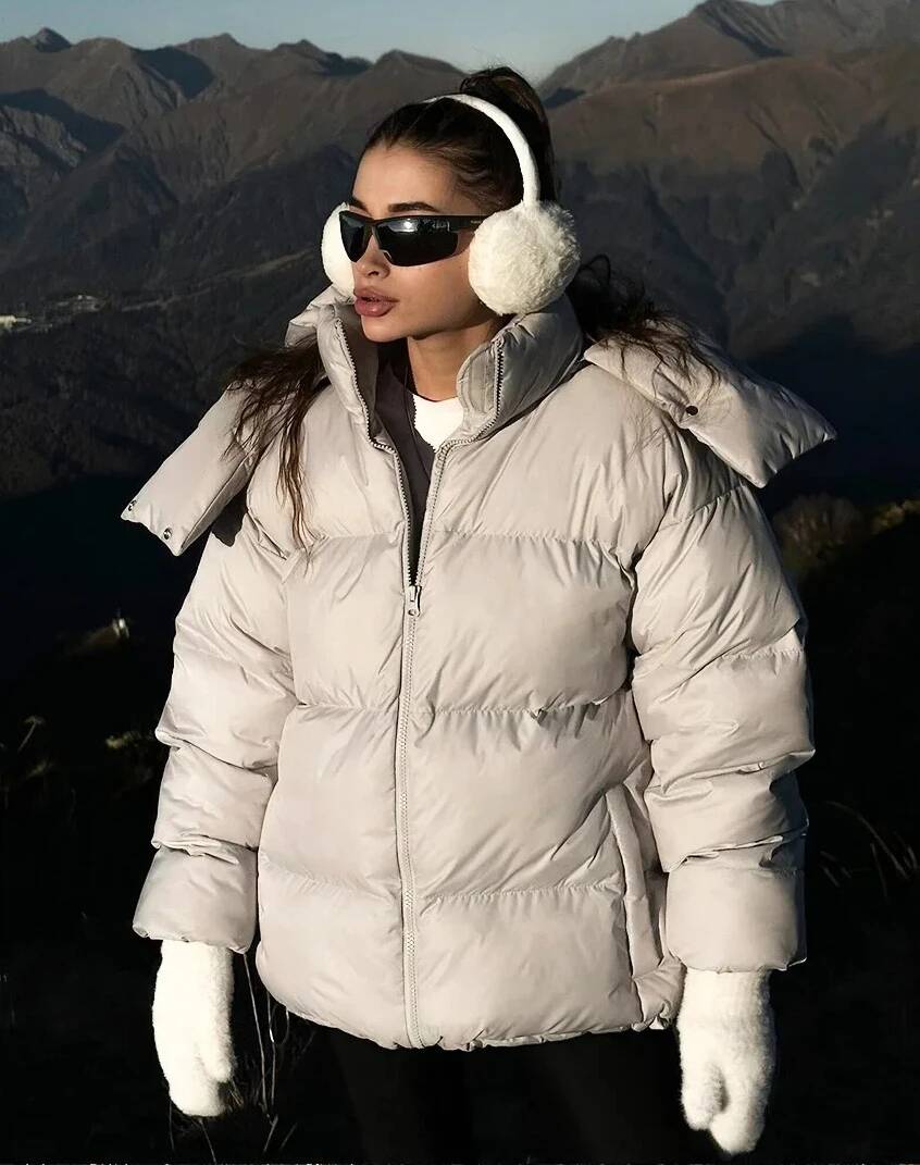 Casaco de Inverno Feminino Est - Street Fashion Taiwan avaliação e preço