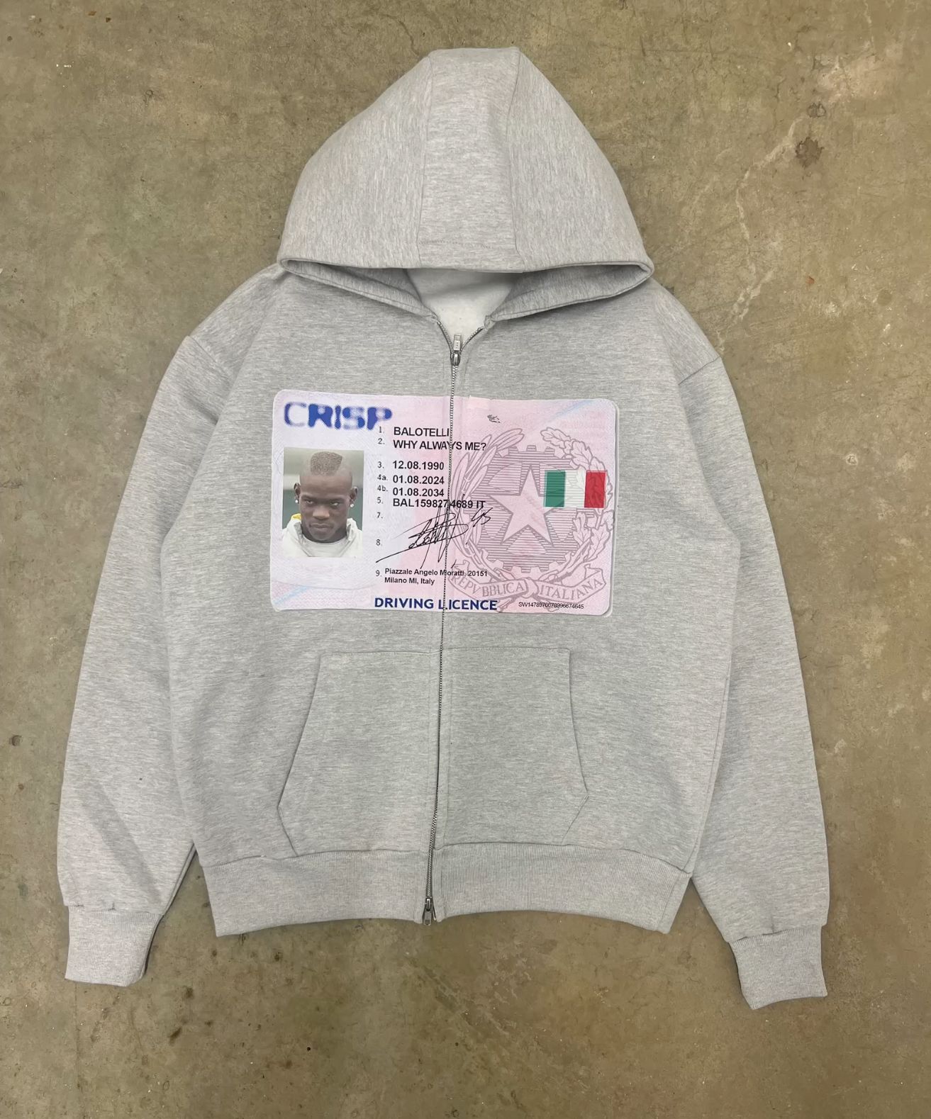 Hoodies Retro Cinza com Zíper  - Street Fashion In New York avaliação e preço
