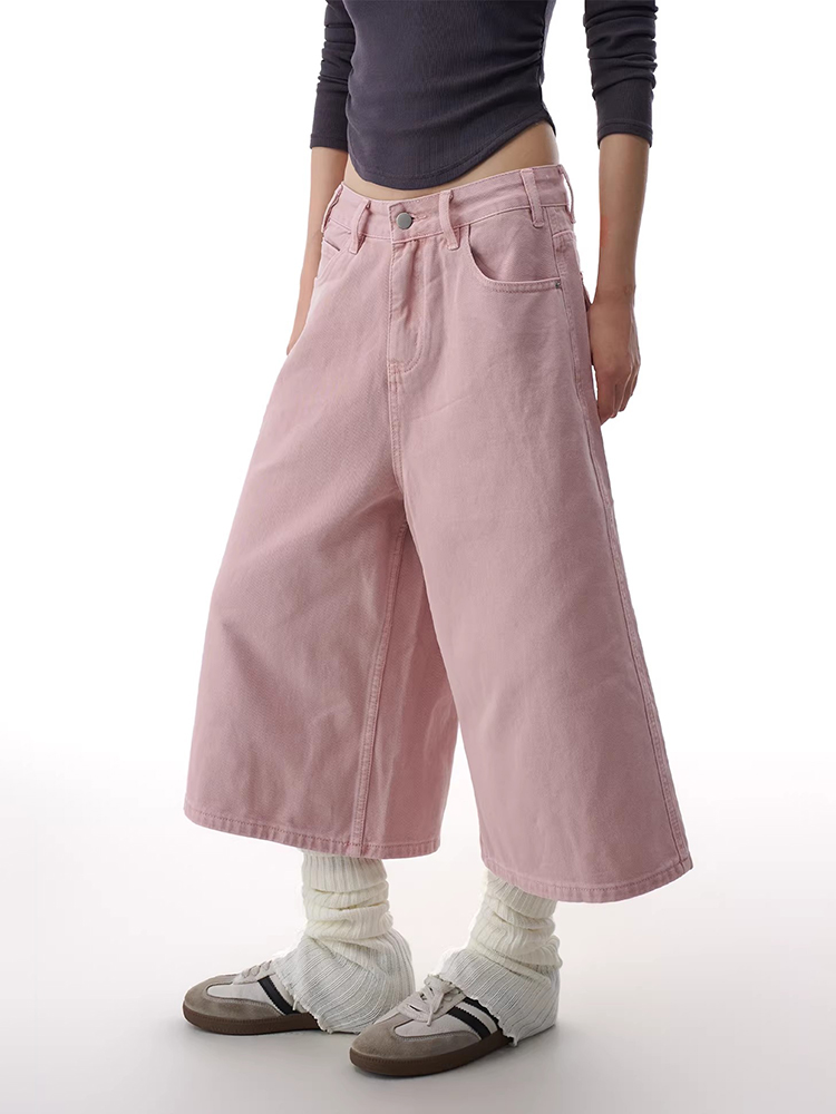 REDDACHiC Shorts jeans rosa fe - Cargo Pant Wide avaliação e preço