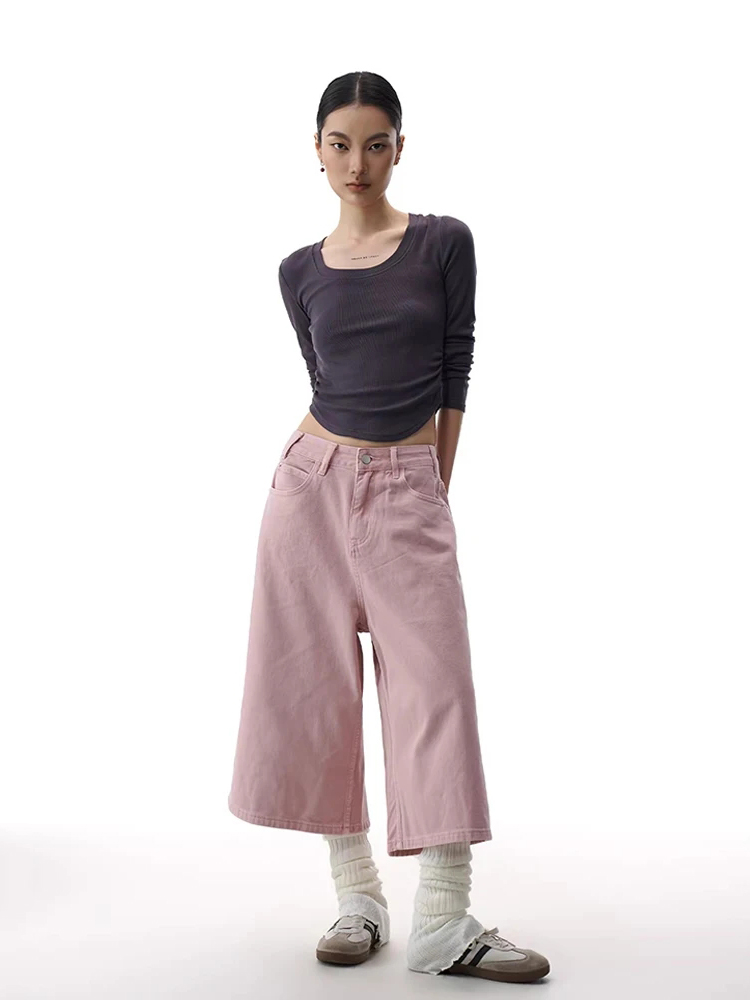 REDDACHiC Shorts jeans rosa fe - Cargo Pant Wide avaliação e preço