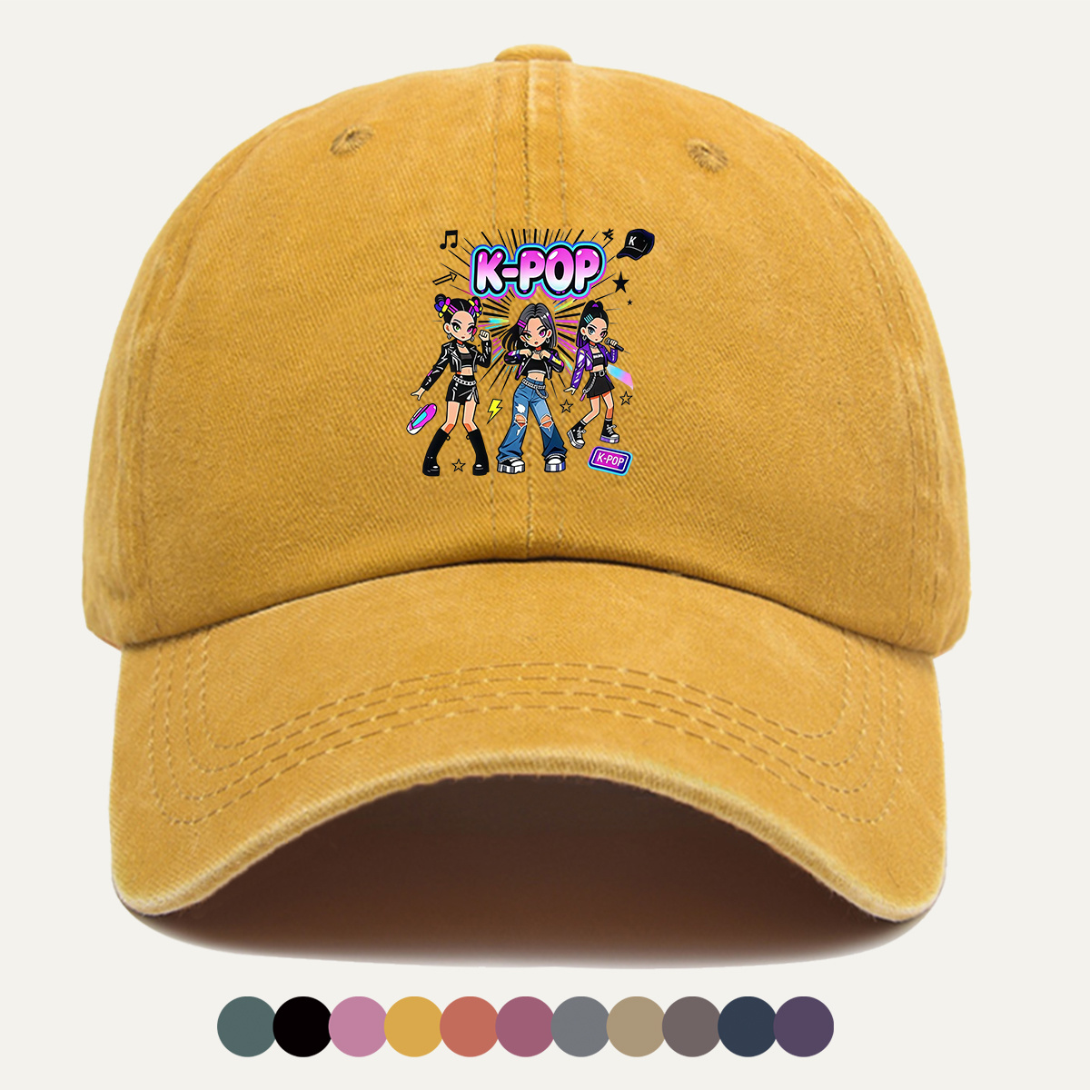 Boné de Beisebol Estampado K-P - Street Fashion Co avaliação e preço