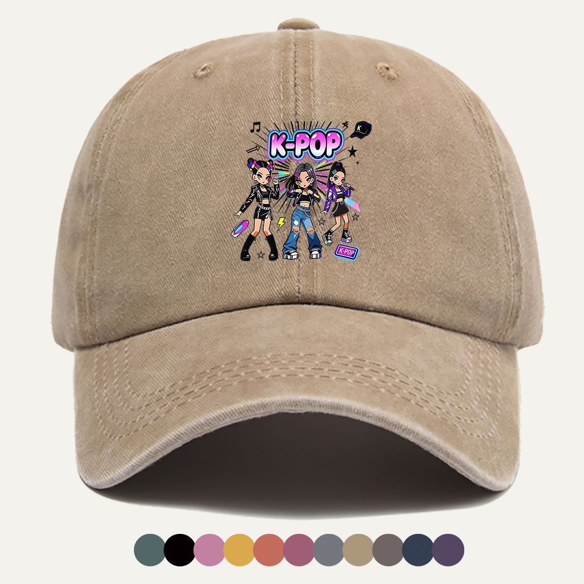 Boné de Beisebol Estampado K-P - Street Fashion Co avaliação e preço