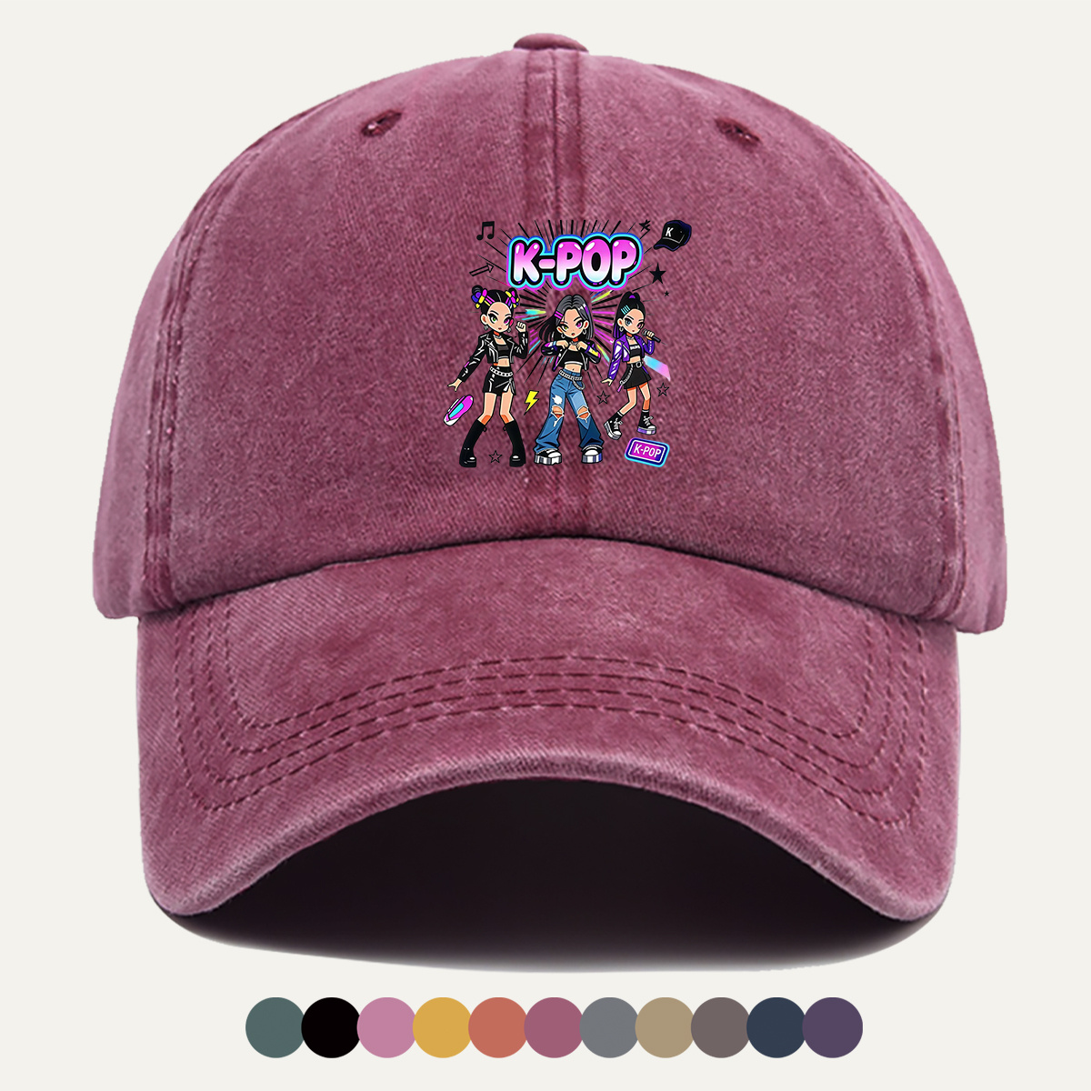 Boné de Beisebol Estampado K-P - Street Fashion Co avaliação e preço